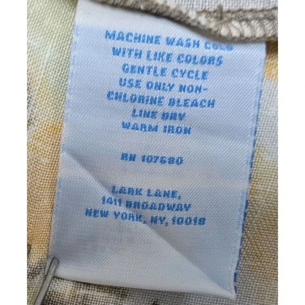 Lark Lane Women's Size 12 Jacket Linen Blend Snap Front Closure Snap Tab Sleeves